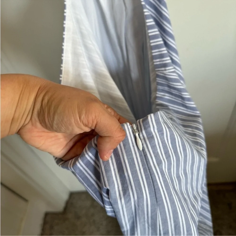 NWT J. Crew Collection Twist-back midi dress‎ in stripe size 8
